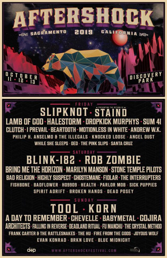 SLIPKNOT, TOOL, STAIND, KORN, ROB ZOMBIE, Others Set For AFTERSHOCK Festival